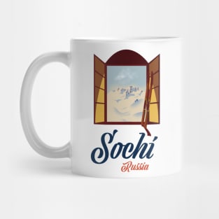 Sochi vintage ski poster Mug